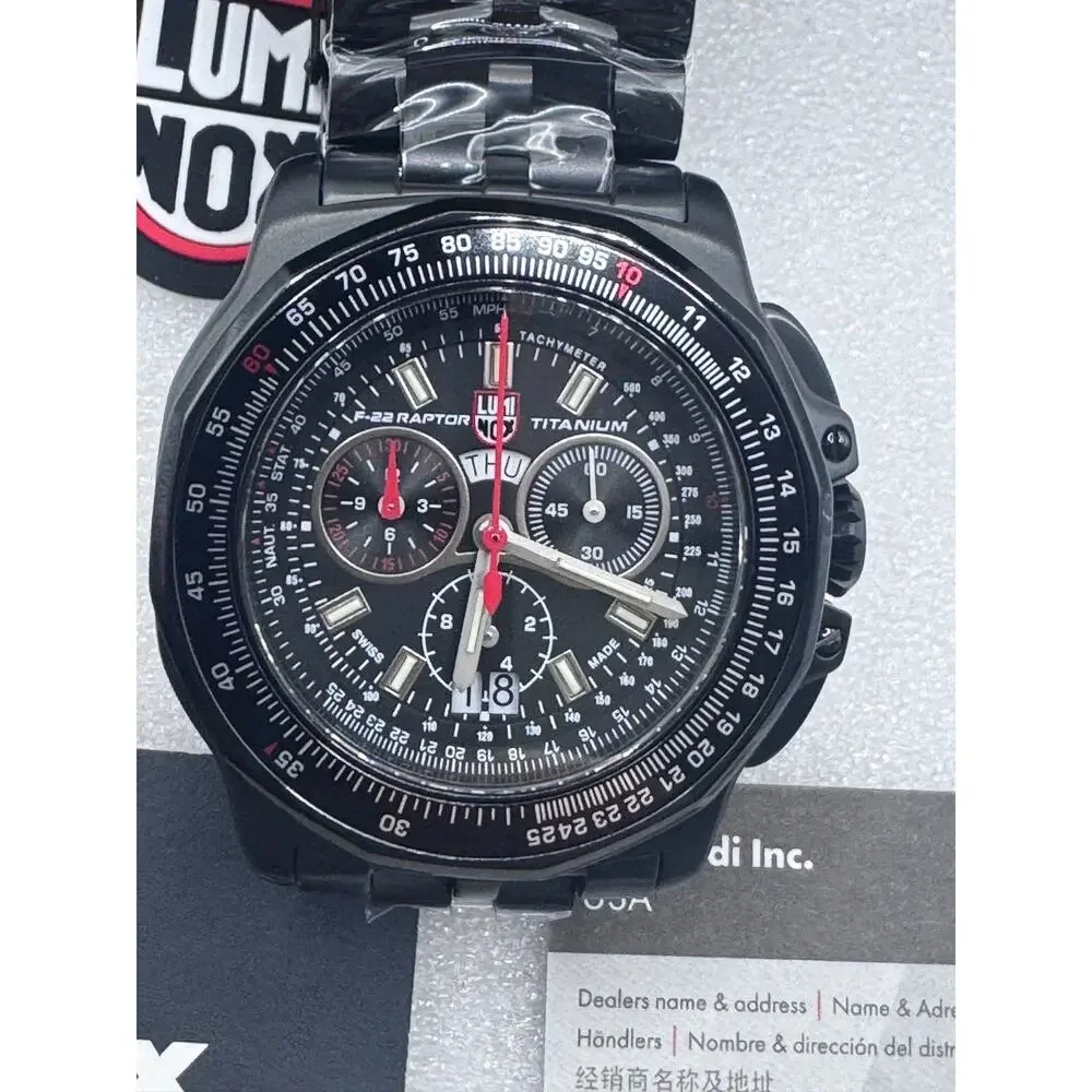 NEW Luminox F-22 Raptor Black Titanium Men's Quartz Watch XA.9272